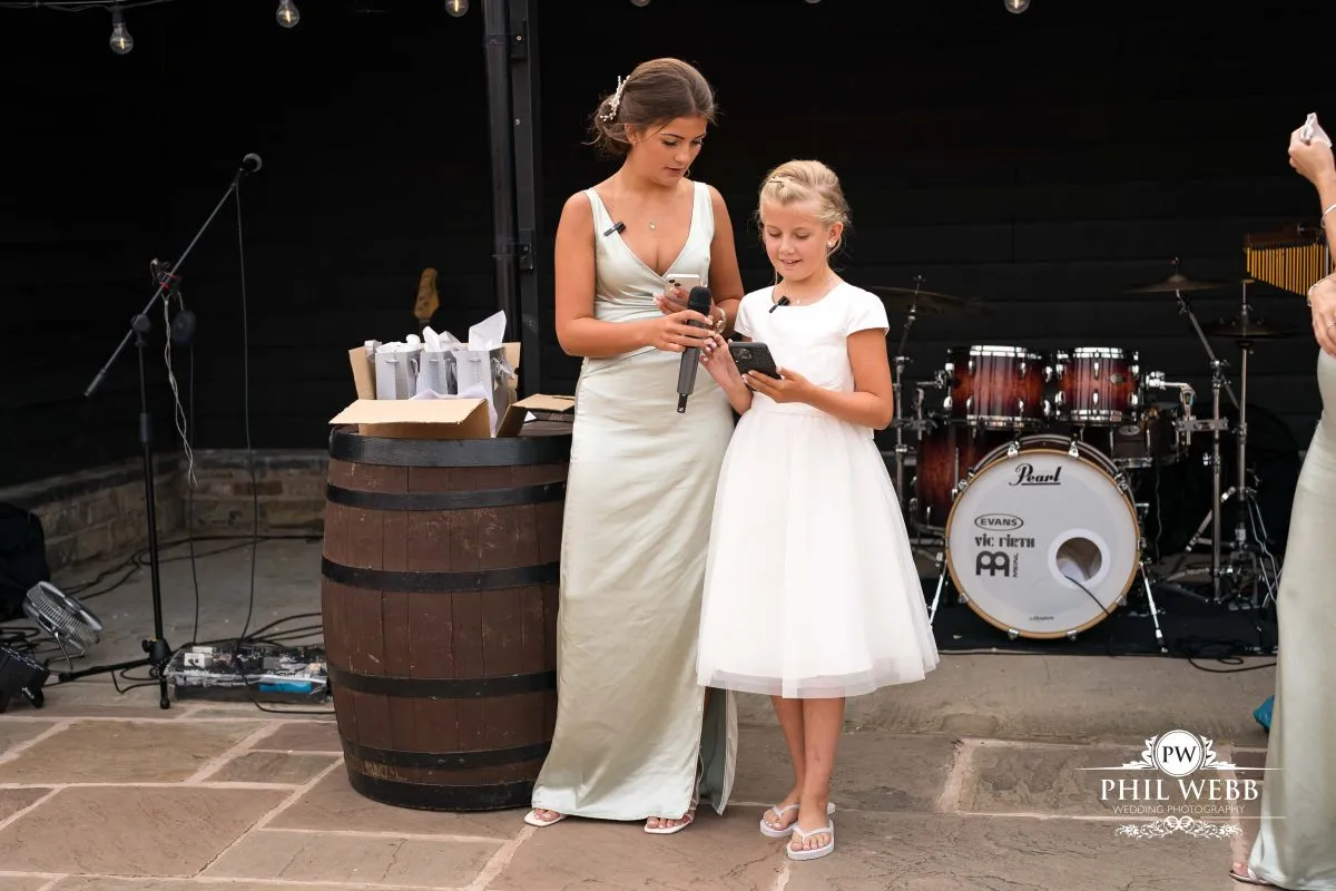 Over barn at Over Farm Wedding Photography reception speeches
