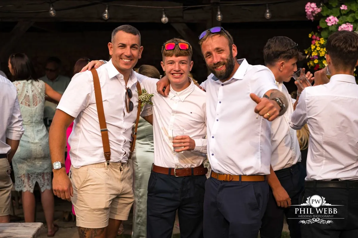 Over barn at Over Farm Wedding Photography drinks reception