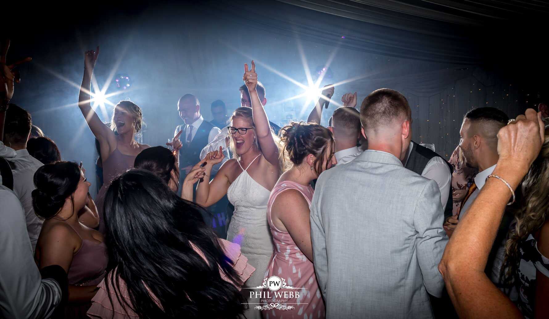 Borddesley Park Farm Wedding Photography party dancing