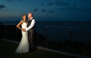 Sandy Cove Bay Wedding Photography bride and groom portrait evening