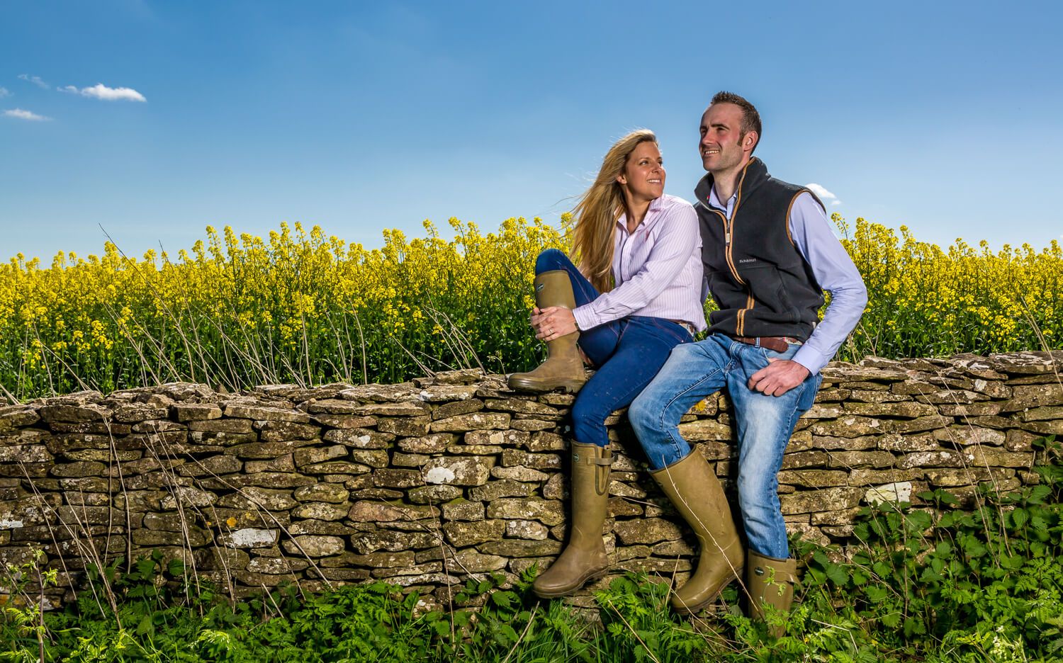 Engagement shoot Wedding Photography Rape seed field