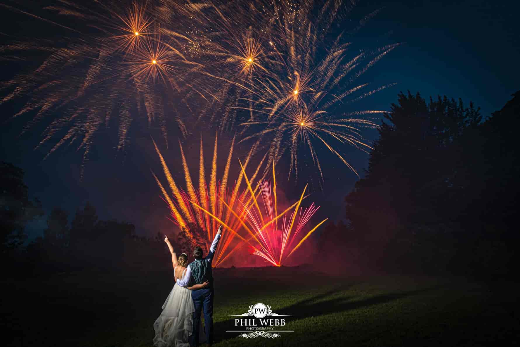The Matara Centre Wedding Photography bride and groom with fireworks