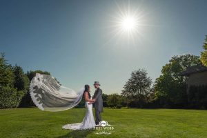 Stonehouse Court Wedding photography bride and groom portrait